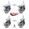 Service Caster Semi Steel Swvl TS Caster w/Roller Bearing-5"Wheels&10MM Stems-2 w/TTL BRK, 4PK SCC-TSTTL20S515-SSR-M1015-2-S-2 - alternate 5